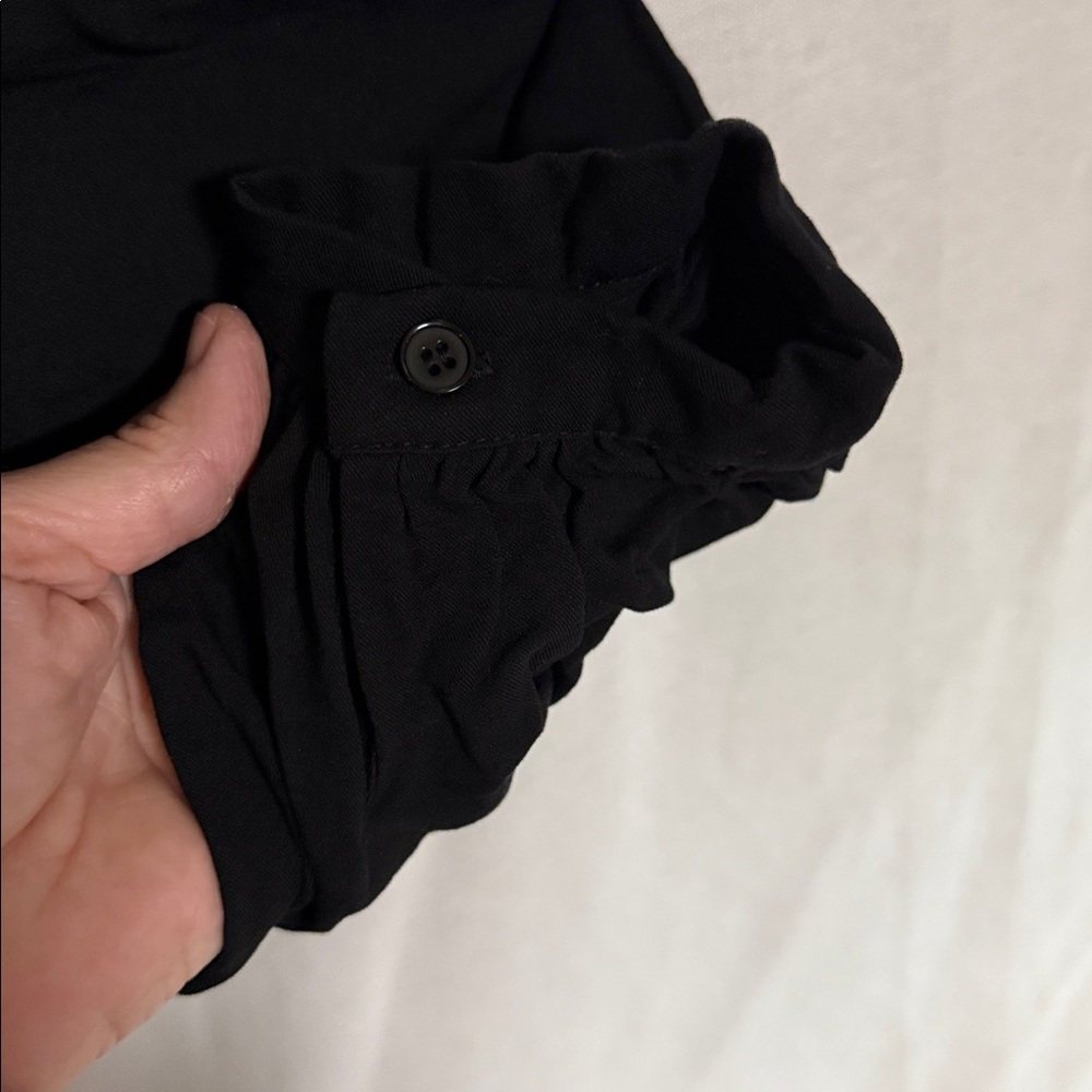 JODIFL Boho Chic V-Neck Embroidered Colorful Peasant Black Blouse Fun Modern 1X - Picture 6 of 12